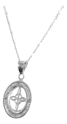 Collar Plata 925 Nudo Bruja Ovalado Zirconias Brillantes - Imagen 3