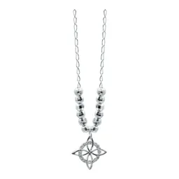 Collar Plata 925 Nudo de Bruja Bolita Diamantada con Zirconia - Imagen 3