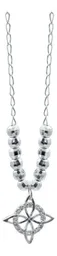 Collar Plata 925 Nudo de Bruja Bolita Diamantada con Zirconia - Imagen 3