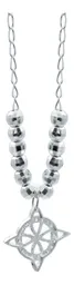 Collar Plata 925 Nudo de Bruja Bolita Diamantada con Zirconia - Imagen 4