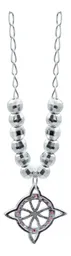Collar Plata 925 Nudo de Bruja Bolita Diamantada Zirconia Fucsia - Imagen 4