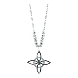 Collar Plata 925 Nudo de Bruja Celta con Bola Lisa y Zirconia - Imagen 4