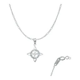 Collar Plata 925 Nudo de Bruja Celta con Zirconia y Cadena - Imagen 1