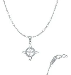 Collar Plata 925 Nudo de Bruja Celta con Zirconia y Cadena - Imagen 1