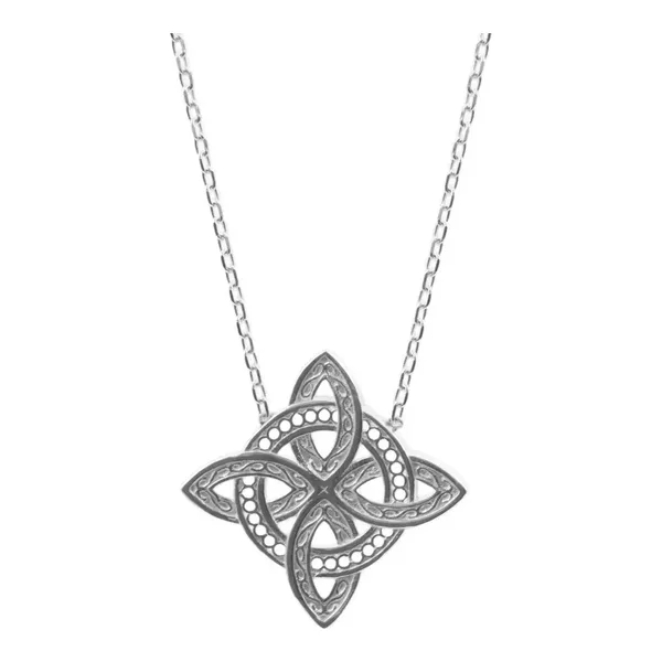 Collar Plata 925 Nudo de Bruja Celta Diseño Italiano - Imagen 1