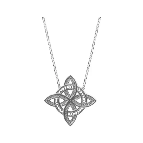 Collar Plata 925 Nudo de Bruja Celta Diseño Italiano - Imagen 1