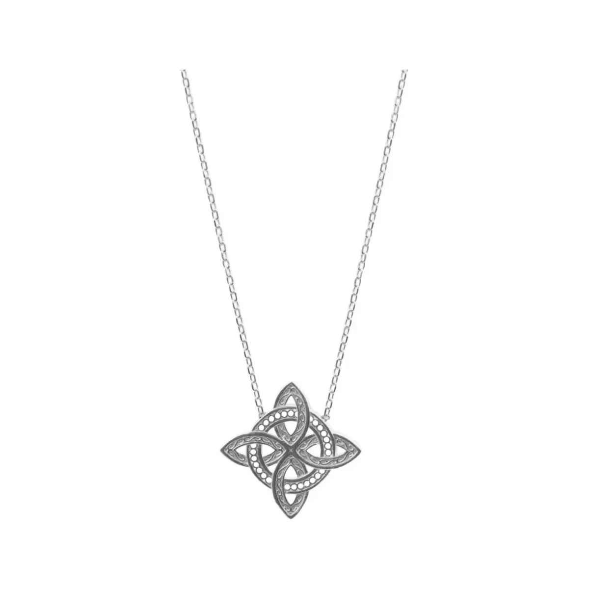 Collar Plata 925 Nudo de Bruja Celta Diseño Italiano - Imagen 2