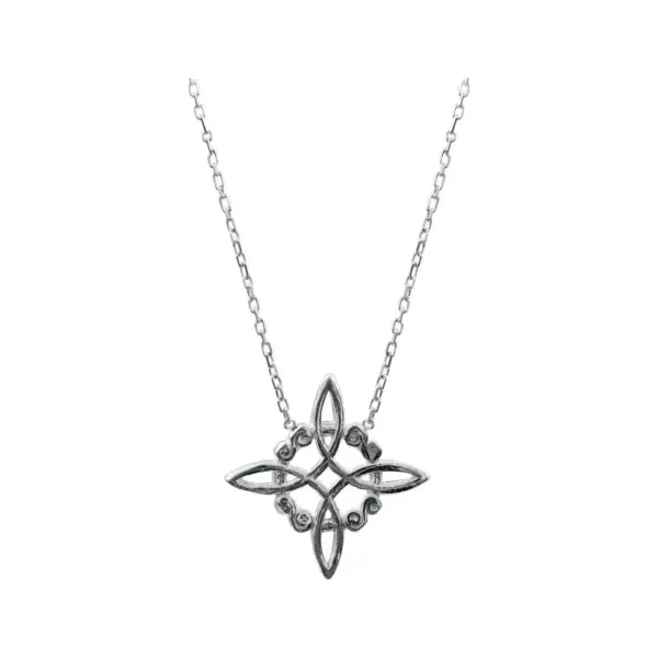 Collar Plata 925 Nudo de Bruja Celta Protección Artesanal México - Imagen 1