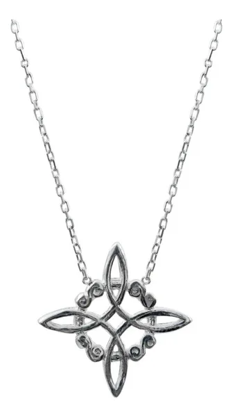 Collar Plata 925 Nudo de Bruja Celta Protección Artesanal México - Imagen 1