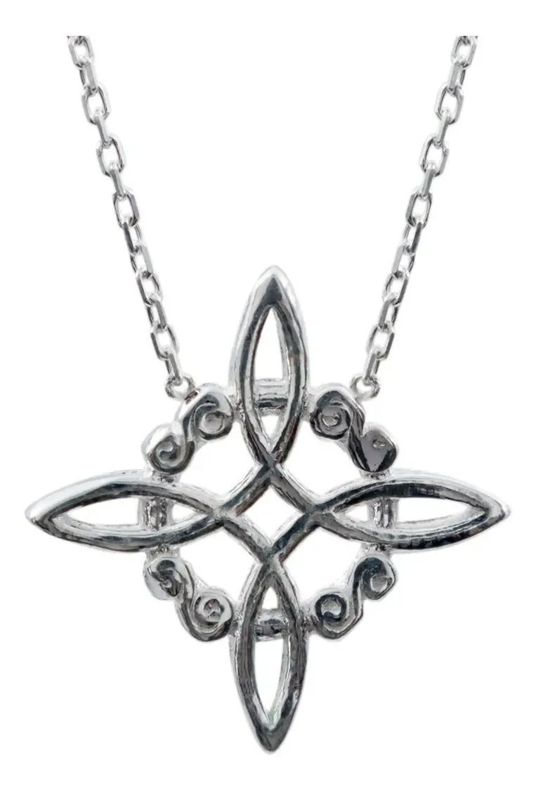 Collar Plata 925 Nudo de Bruja Celta Protección Artesanal México - Imagen 1