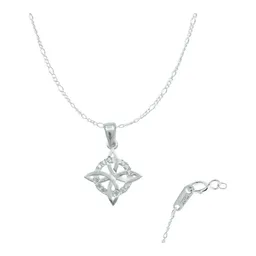 Collar Plata 925 Nudo de Bruja Celta Protección con Zirconia - Imagen 1