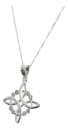 Collar Plata 925 Nudo de Bruja con Zirconia para Mujer - Imagen 1