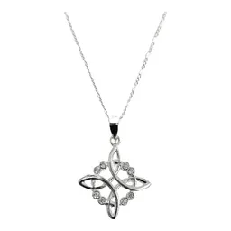 Collar Plata 925 Nudo de Bruja con Zirconia para Mujer - Imagen 2
