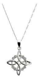 Collar Plata 925 Nudo de Bruja con Zirconia para Mujer - Imagen 2