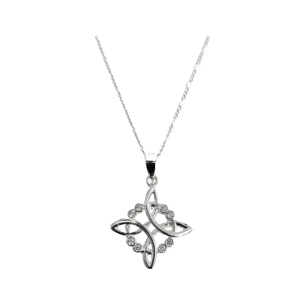 Collar Plata 925 Nudo de Bruja con Zirconia para Mujer - Imagen 2