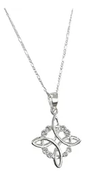 Collar Plata 925 Nudo de Bruja con Zirconia para Mujer - Imagen 3