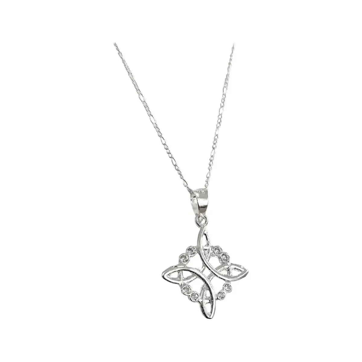 Collar Plata 925 Nudo de Bruja con Zirconia para Mujer - Imagen 3