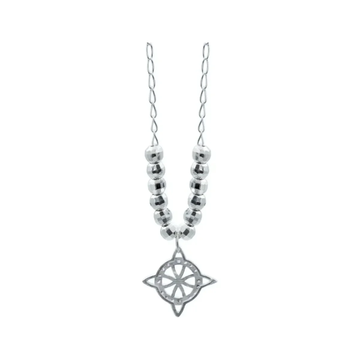 Collar Plata 925 Nudo de Bruja con Zirconia Rosa - Imagen 4