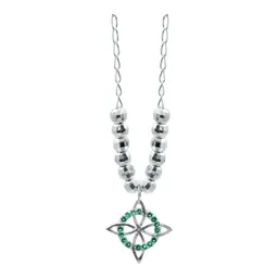 Collar Plata 925 Nudo de Bruja con Zirconia Verde Diamantada - Imagen 2