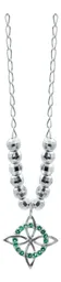 Collar Plata 925 Nudo de Bruja con Zirconia Verde Diamantada - Imagen 3