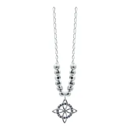 Collar Plata 925 Nudo de Bruja con Zirconia Violeta y Cadena Bolita - Imagen 3