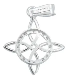 Collar Plata 925 Nudo de Bruja con Zirconias Brillantes 45cm - Imagen 4