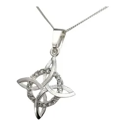 Collar Plata 925 Nudo de Bruja con Zirconias y Cadena - Imagen 2