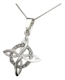 Collar Plata 925 Nudo de Bruja con Zirconias y Cadena - Imagen 2
