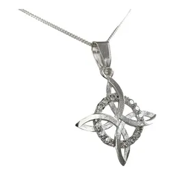 Collar Plata 925 Nudo de Bruja con Zirconias y Cadena - Imagen 3