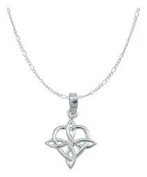 Collar Plata 925 Nudo de Bruja Corazón Liso para Mujer - Imagen 1