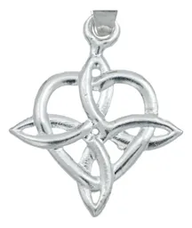 Collar Plata 925 Nudo de Bruja Corazón Liso para Mujer - Imagen 3