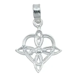 Collar Plata 925 Nudo de Bruja Corazón Liso para Mujer - Imagen 4