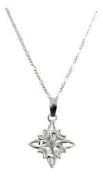 Collar Plata 925 Nudo de Bruja Fases Lunares con Zirconia Figaro 3x1 - Imagen 2