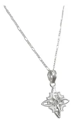 Collar Plata 925 Nudo de Bruja Fases Lunares con Zirconia Figaro 3x1 - Imagen 3