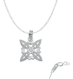 Collar Plata 925 Nudo de Bruja Fases Lunares con Zirconia Otra Bandola - Imagen 1