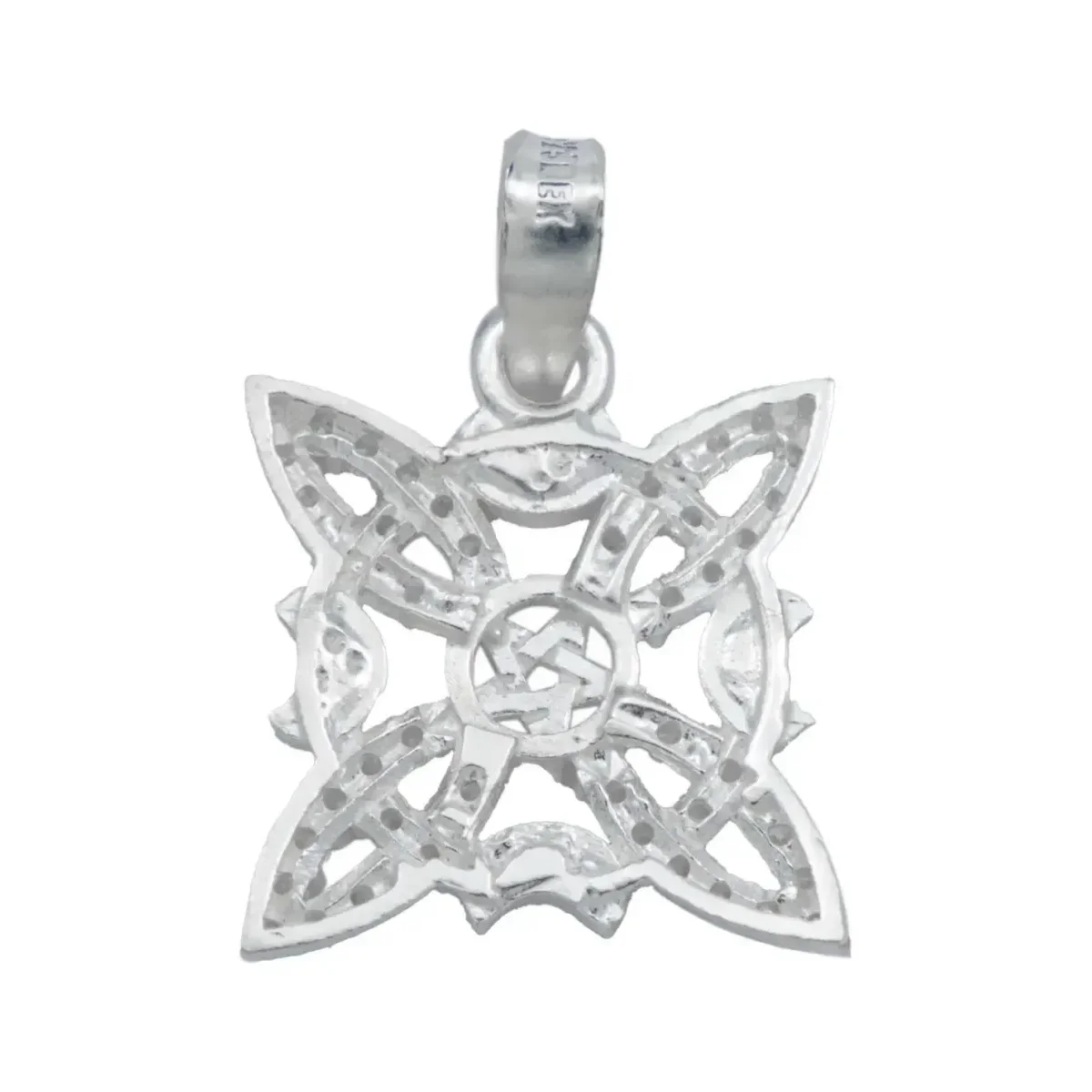 Collar Plata 925 Nudo de Bruja Fases Lunares con Zirconia Otra Bandola - Imagen 4