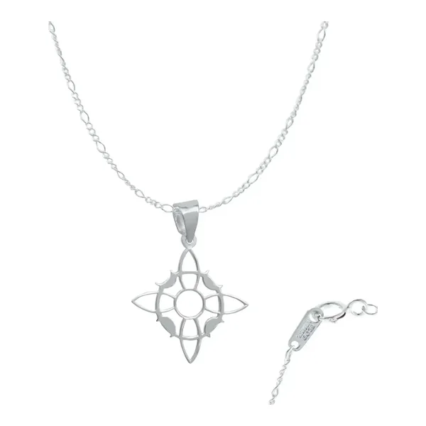 Collar Plata 925 Nudo de Bruja Fases Lunares con Zirconia - Imagen 1