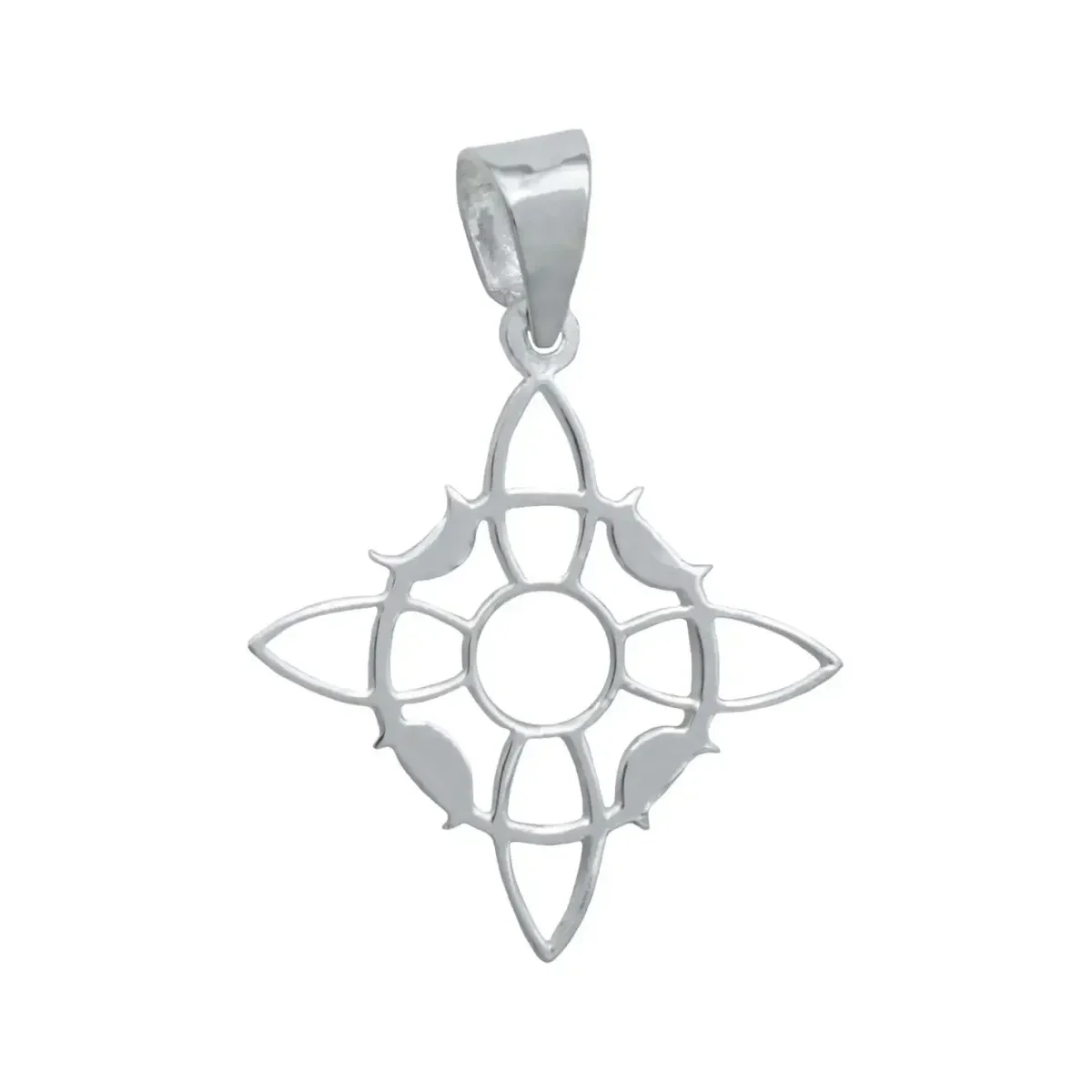 Collar Plata 925 Nudo de Bruja Fases Lunares con Zirconia Otra Perico - Imagen 2