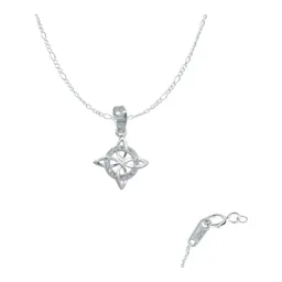 Collar Plata 925 Nudo de Bruja Mini Plano Zirconia - Imagen 1