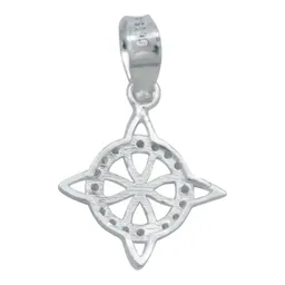 Collar Plata 925 Nudo de Bruja Mini Plano Zirconia - Imagen 5