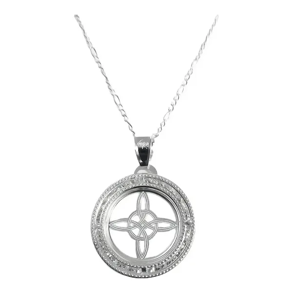 Collar Plata .925 Nudo de Bruja Redondo con Zirconia - Imagen 1