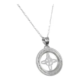 Collar Plata .925 Nudo de Bruja Redondo con Zirconia - Imagen 2