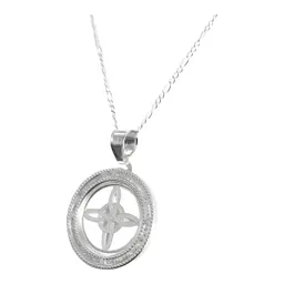 Collar Plata .925 Nudo de Bruja Redondo con Zirconia - Imagen 3
