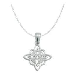 Collar Plata 925 Nudo de Bruja Triqueta Celta para Mujer - Imagen 1