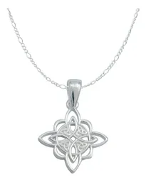 Collar Plata 925 Nudo de Bruja Triqueta Celta para Mujer - Imagen 1