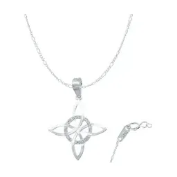 Collar Plata 925 Nudo de la Bruja Celta con Zirconia - Imagen 1