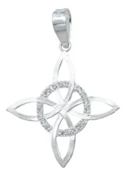 Collar Plata 925 Nudo de la Bruja Celta con Zirconia - Imagen 2
