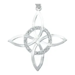 Collar Plata 925 Nudo de la Bruja Celta con Zirconia - Imagen 3