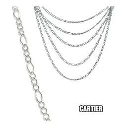 Collar Plata 925 Santa Muerte con Zirconia y Cadena Figaro - Imagen 5