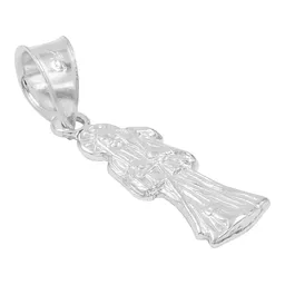 Collar Plata 925 Santa Muerte Hueca Mini Troquelada con Cadena - Imagen 3